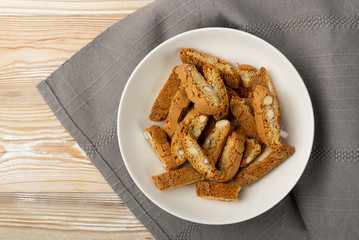Biscotti Di Prato, Cantuccini or Cantucci Shortbread with Almond