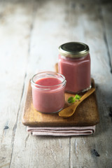Homemade raspberry curd or cream