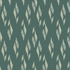 seamless pattern with green leaves