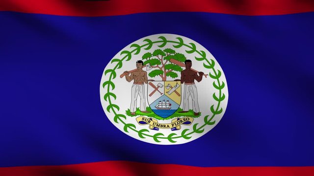 image of the Belize flag waving
