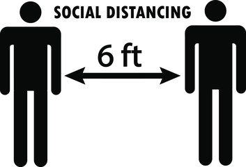 social distancing 6 feet