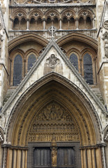 Fototapeta na wymiar Architectural detail of Westminster Abbey, one of the most important Anglican Church in London, United Kingdom, Europe