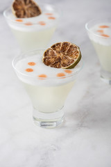 Pisco Sour with dry lime