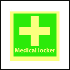 medical locker first aid vector sign