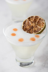 Pisco Sour with dry lime