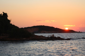 sunset over the sea