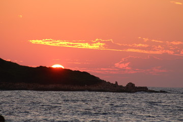 sunset over the sea
