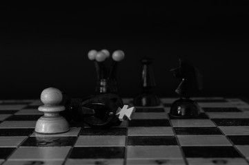 black chess pieces