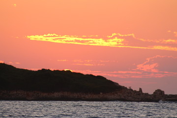 sunset over the sea