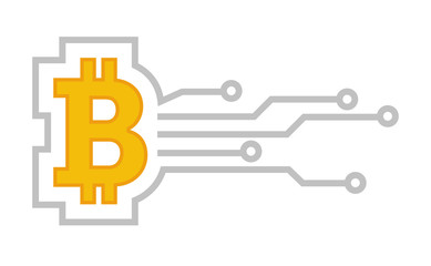 Bitcoin coin, virtual money cryptocurrency payment and investment