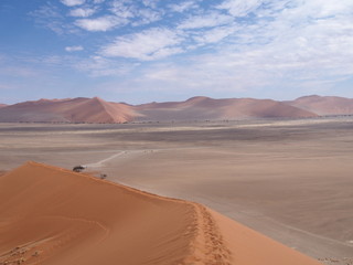 Fototapeta na wymiar The view from the beautiful Dune 45, Namibia