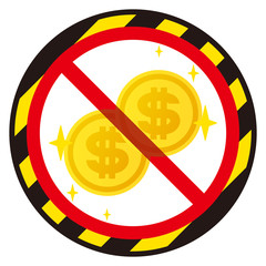 ドルコイン禁止マーク