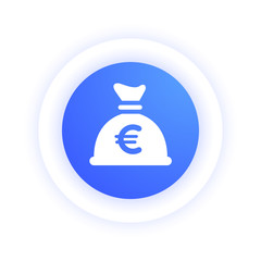 Money Bag Euro -  Icon
