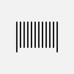 Barcode line icon. Identification and scanning, supermarket symbol. logo. Outline design editable stroke. For yuor design. Stock - Vector illustration.