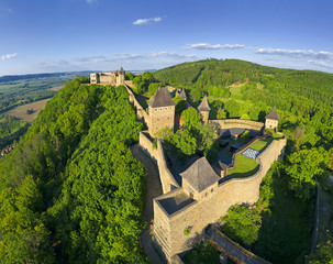 Castle of Helfstyn hovers above the valley of the Moravian Gate. The entire grounds consist of a...