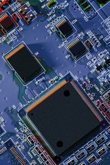 Electronic circuit board part of electronic machine component concept technology of computer...