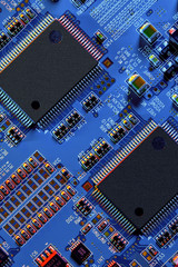 Electronic circuit board part of electronic machine component concept technology of computer...