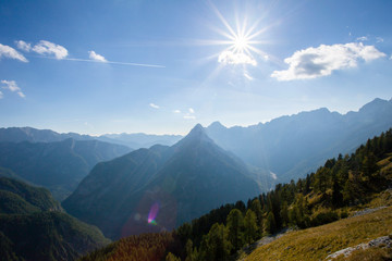Julian Alps landscape - path to Prisojnik peak