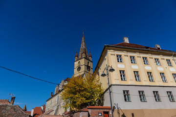 Fototapeta na wymiar Lutheran Cathedral of Saint Mary, Sibiu Transylvania