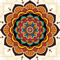 Mandala pattern design on white background