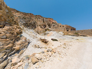 Old sulphur mines in Milos Island