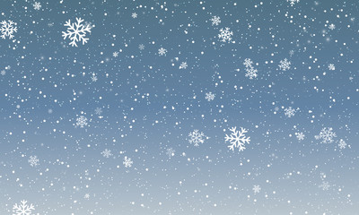 Snowflake background. Falling snow. Vector