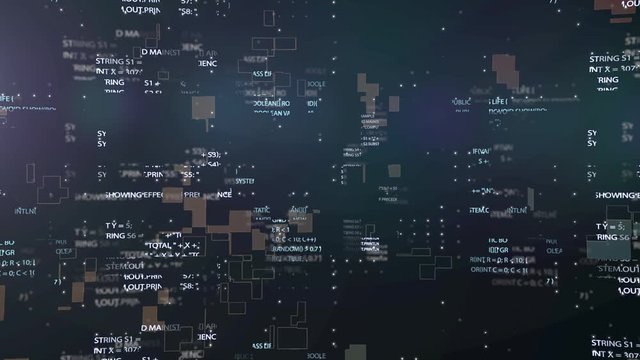 Abstract futuristic electronic circuit board with binary code, neural network and big data - artificial intelligence element, matrix background with numbers
