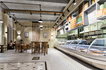 Interior of stylish modern cafe