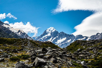Fototapeta na wymiar Mountain Landscape scene over New Zealand
