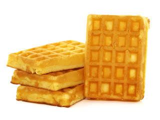 Waffles isolated on white