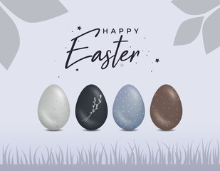 Happy Easter postcard vector illustration