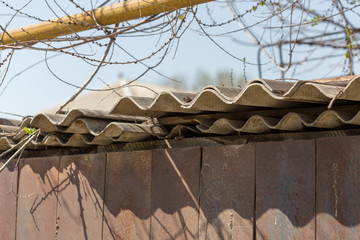 Image of asbestos roof, environmentally friendly material.