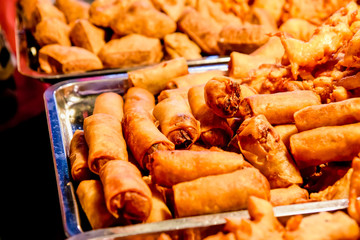 Fried Chinese Traditional Spring rolls food