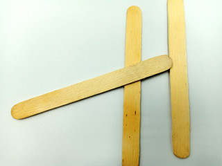 Ice cream sticks isolated on white background