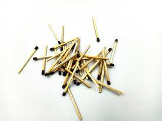 A lot of matchstick on a white background