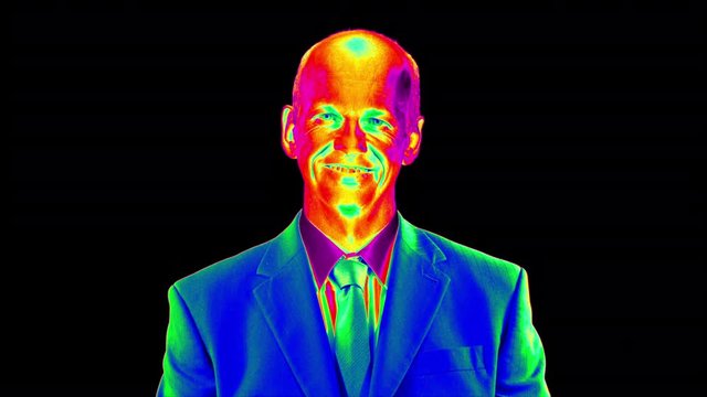 4K: Thermal Imaging Scanning on various people to have Temperatue Checked. Heat scan for Coronavirus . Stock Video Clip Footage
