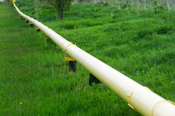 Gas pipeline crossing the hills