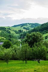 Panoramic view in Gura Humorului, Bucovina, Romania