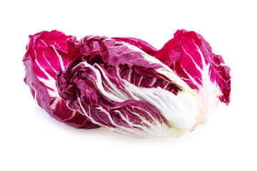 Radicchio isolated on white background