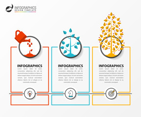 Infographic design template. Creative concept with 3 steps