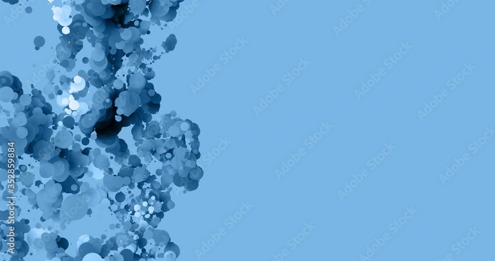 Poster abstract fluid background with duotone colors. bubbles in liquid as water drop to bottom. backdrop a