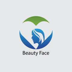 Woman face silhouette