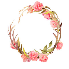 wreath with roses