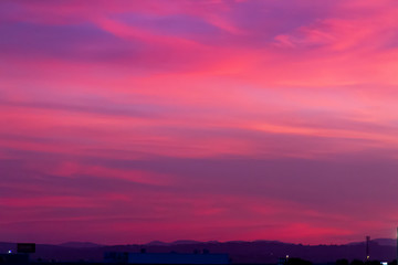 Great autumnal sunset in Valencia Spain