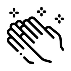 praying hands icon vector. praying hands sign. isolated contour symbol illustration