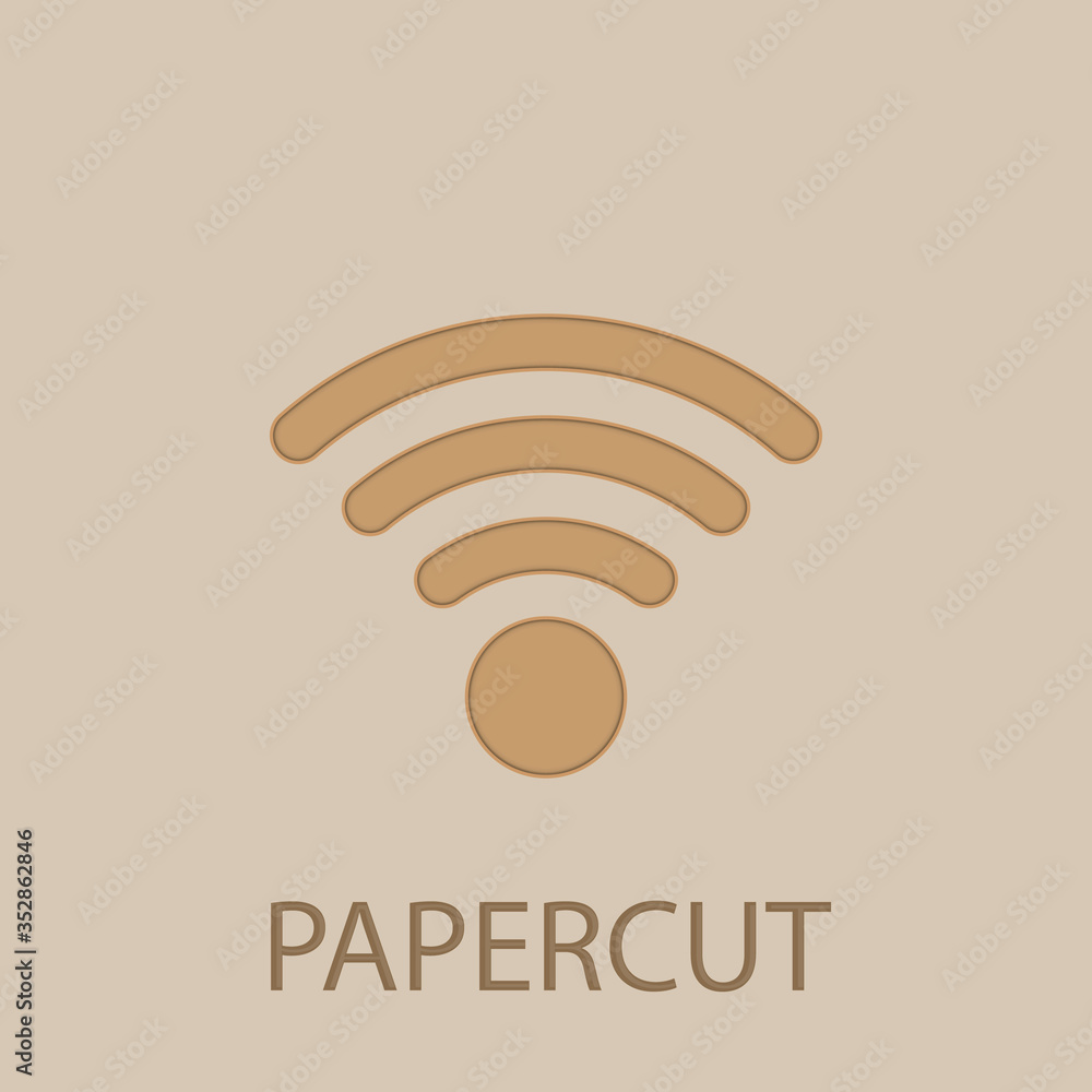 Aufkleber communication sign papercut icon. simple glyph, flat vector of web icons for ui and ux, website or m