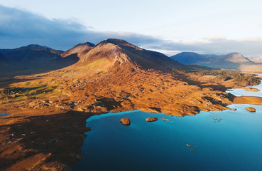 Fototapeta premium lake on foot of mountain in ireland