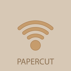 Communication sign papercut icon. Simple glyph, flat vector of web icons for ui and ux, website or mobile application