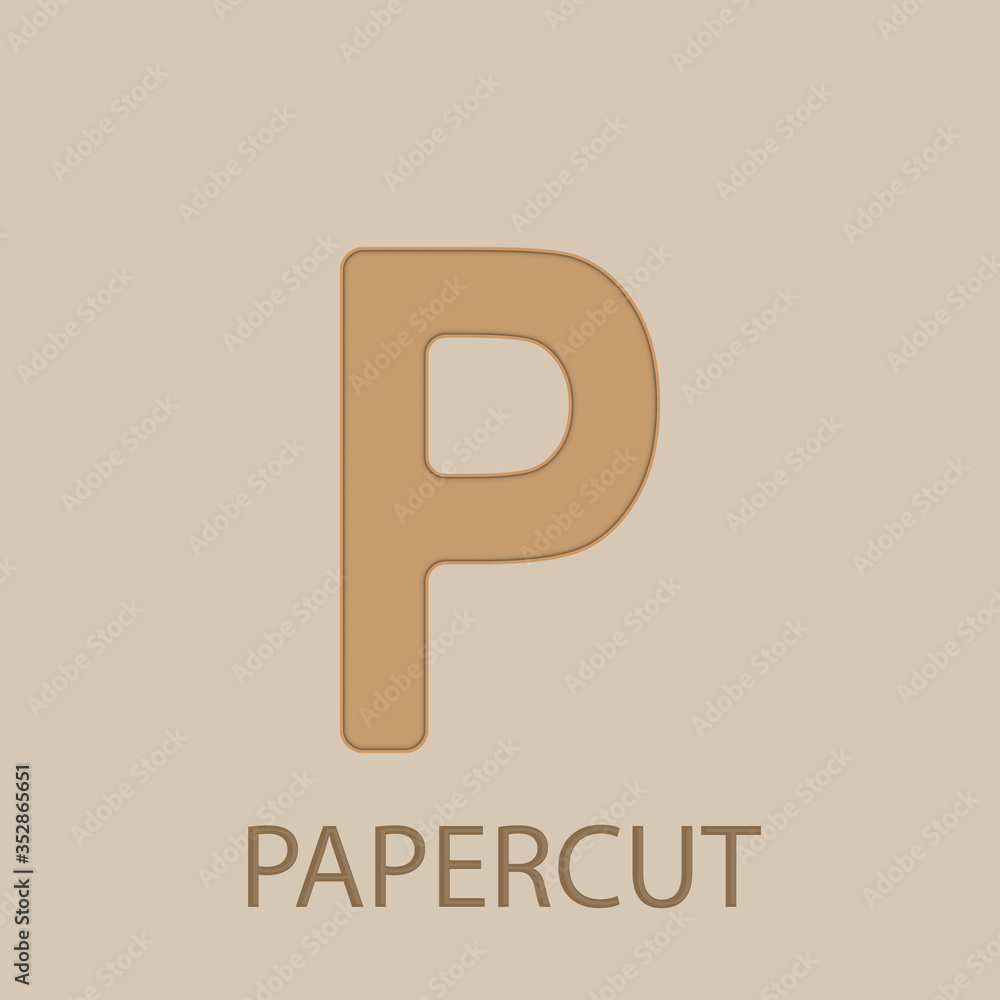 Poster parking sign papercut icon. simple glyph, flat vector of web icons for ui and ux, website or mobile 
