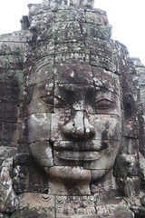 Visage de Bouddha du temple Bayon à Angkor, Cambodge